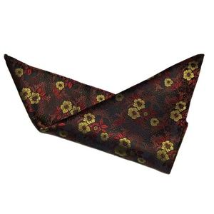 Gascoigne Pocket Square Red Gold Black